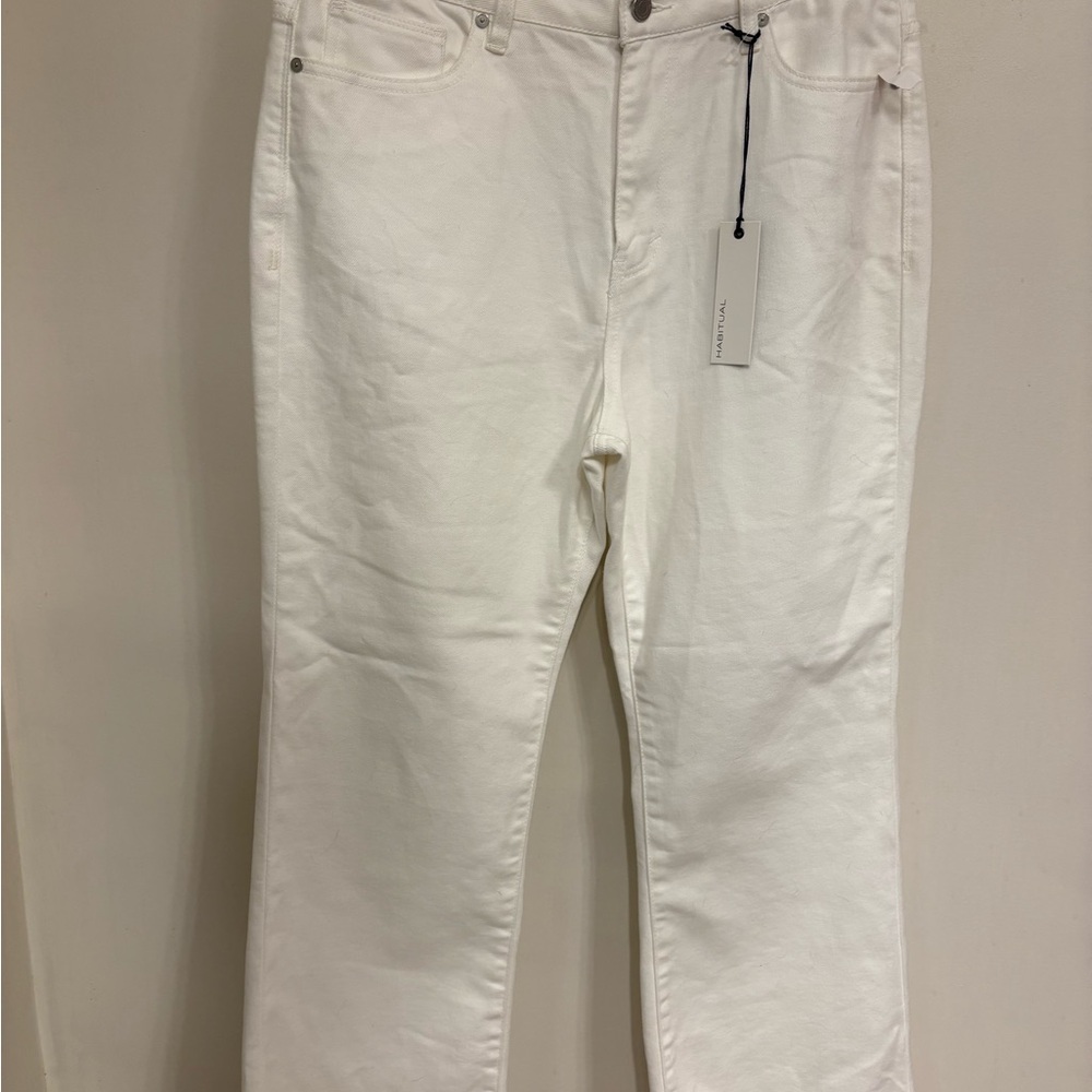 Habitual White Straight Leg Jeans Crisp and Clean